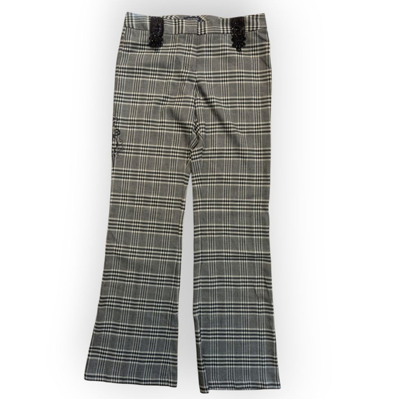 Boston Proper Pants - Boston Proper Plaid Pants Black and White Size 4